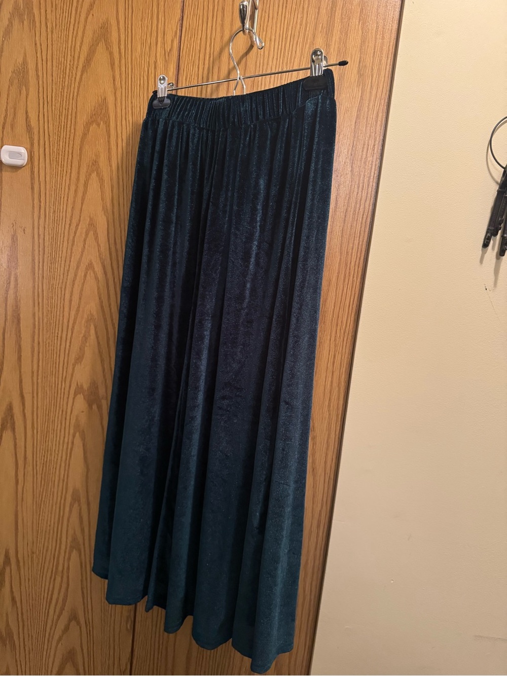 Velvet Maxi Skirt - Deep Teal